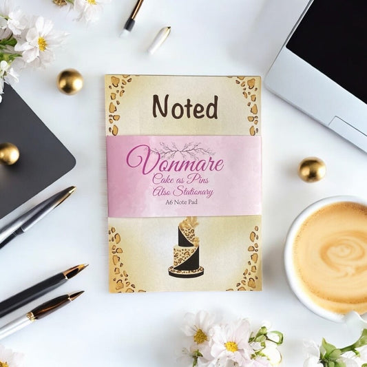 "A6 Leopard Print Notepad - Close-up View - Premium Quality Paper with Elegant Animal Print Pattern"