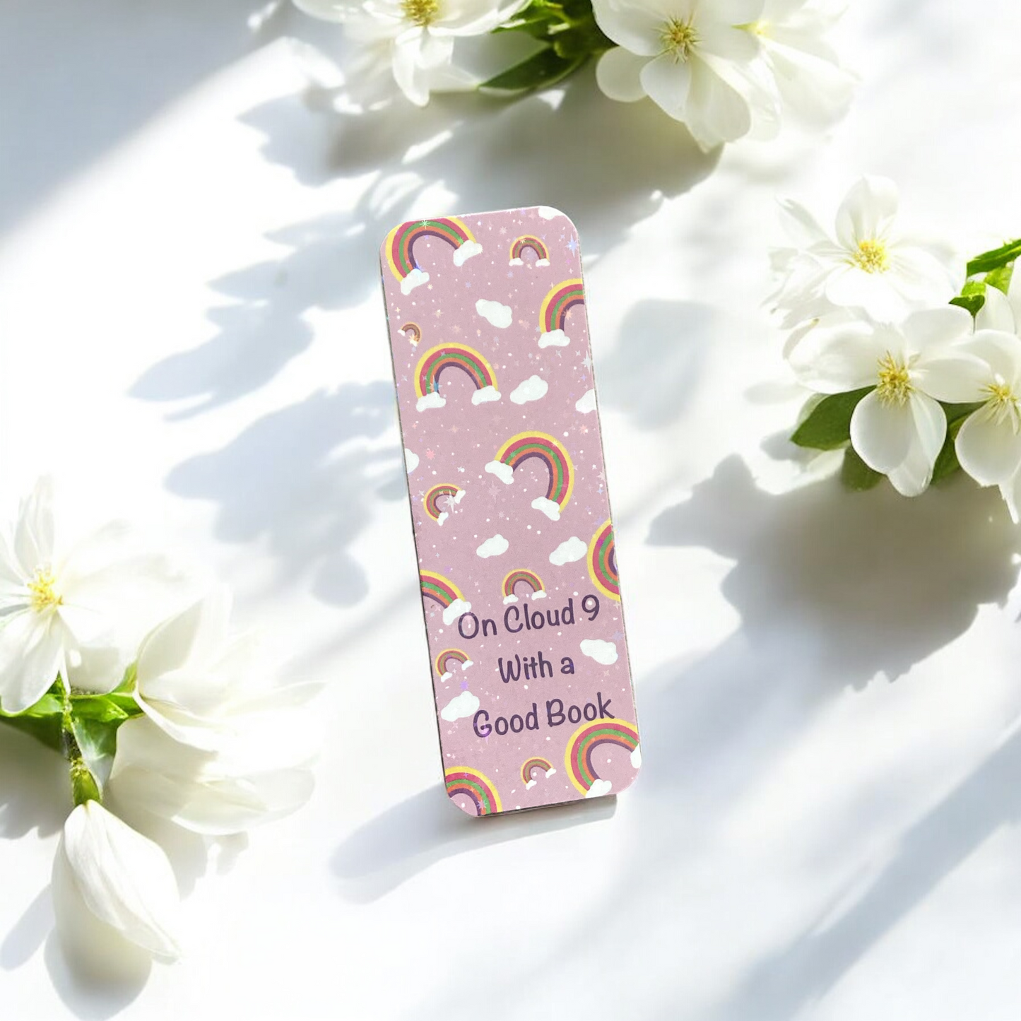 Rainbow, Cloud Sparkle Bookmark - Perfect Gift For Young Readers and Book Lovers