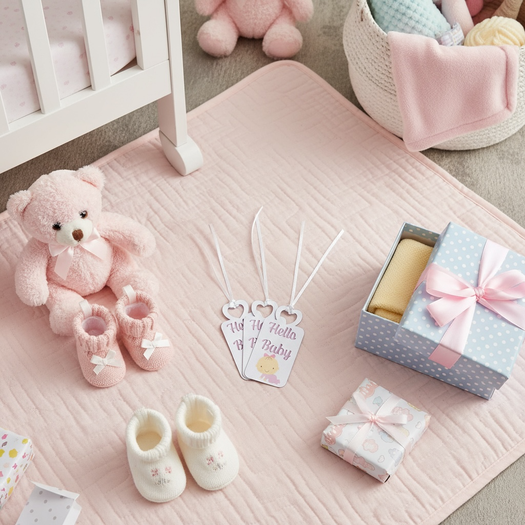 Baby Girl Gift Tags | Quirky Illustrated Set of 3 | Baby Shower & New Arrival
