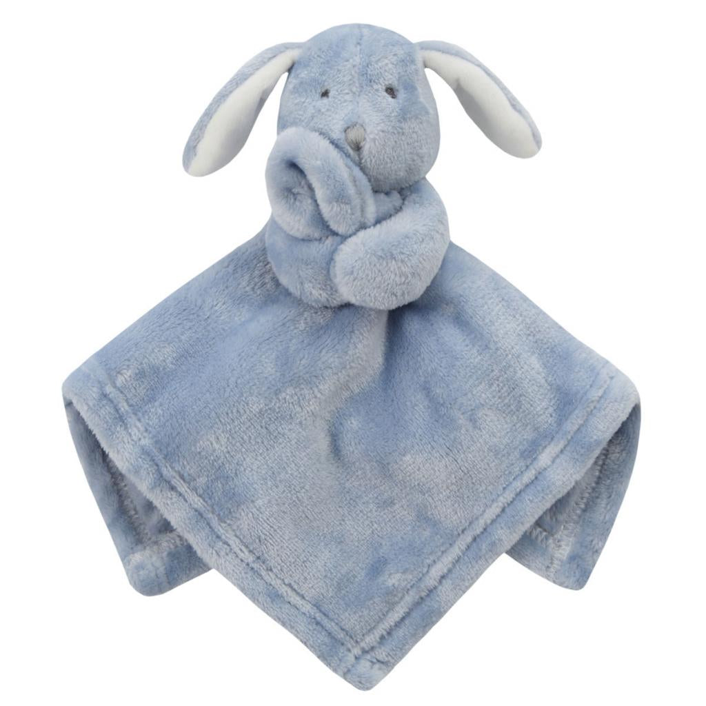 Personalised Dusky Blue Bunny Comforter | Embroidered Soft Baby Toy