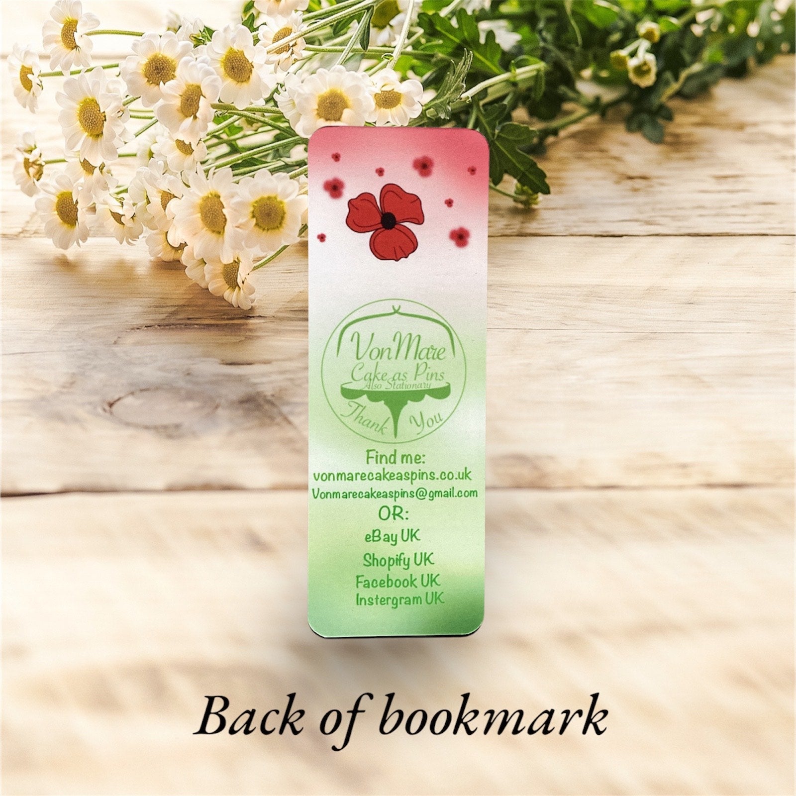 Field of Poppies Bookmark - In Use Demonstration - Elegant Commemorative Bookmark for Book Lovers"