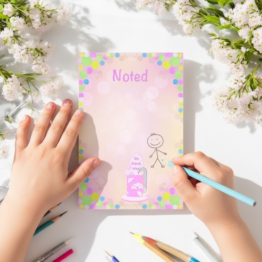 A6 rainbow colourful notepad