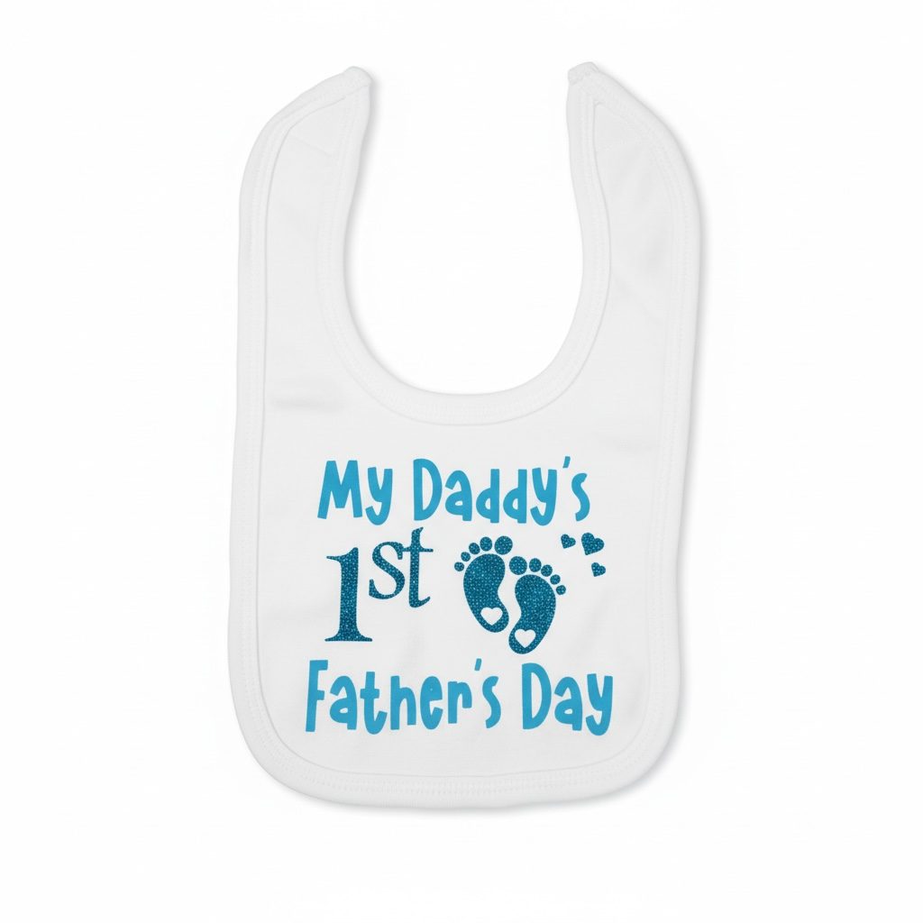 Personalised Baby Boy Bib – Daddy's 1st Father's Day