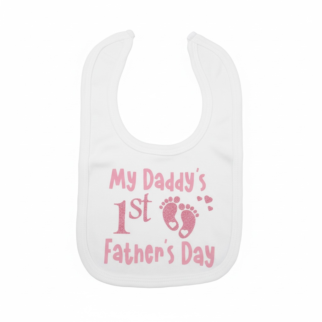 Personalised Baby Girl Bib – Daddy's 1st Father's Day
