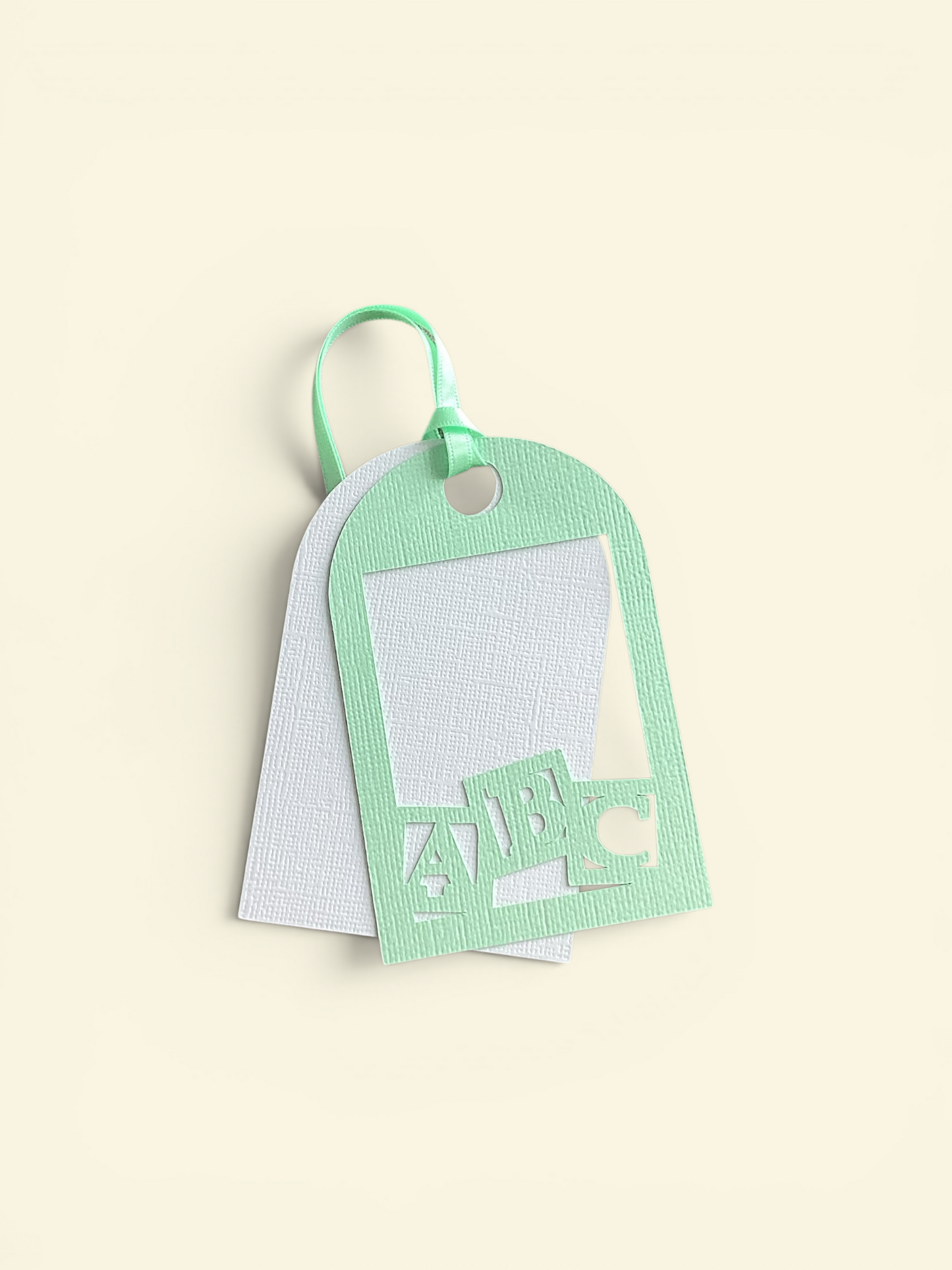 single open abc gift tag