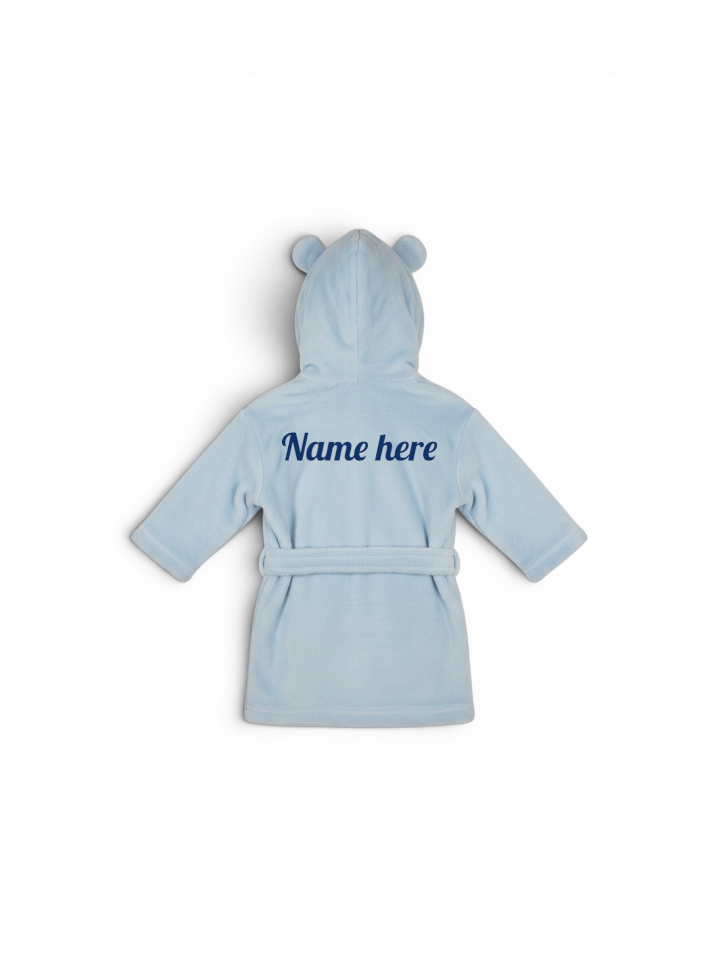 Personalised Baby Dressing Gown | Bear Ears Hood | Soft Plush | 0-24 Months