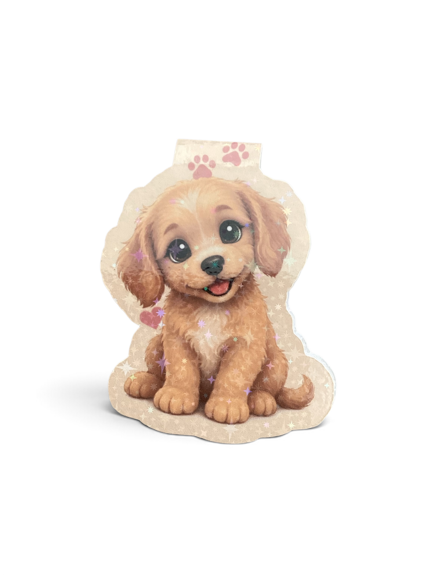 White background — clean product shot showing Puppy shape and paw magnetic bookmark
